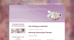 Desktop Screenshot of homoeopathie-geburtshilfe.de